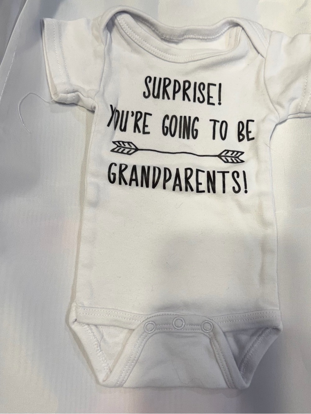 Surprise! You're Going to Be Grandparents! Baby Bodysuit Announcement outfit